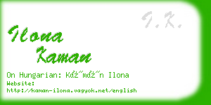 ilona kaman business card